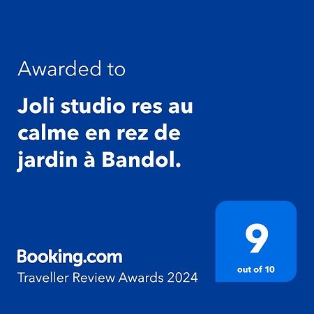 Joli Studio Res Au Calme En Rez De Jardin A Bandol. מראה חיצוני תמונה