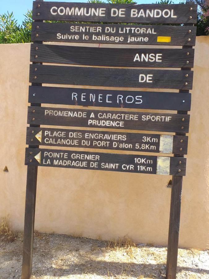 Joli Studio Res Au Calme En Rez De Jardin A Bandol. מראה חיצוני תמונה